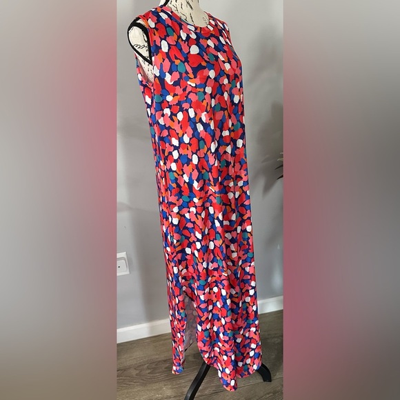🌞 NWT ANRABESS Women's Sleeveless Maxi Sundress - Vibrant Abstract Print  🌞 - Picture 5 of 13